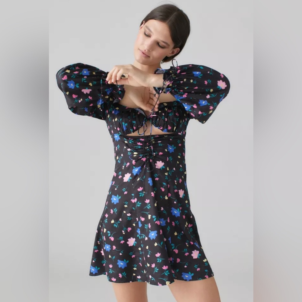 NWT for Love& Lemons Lexy Long Sleeve mini dress.